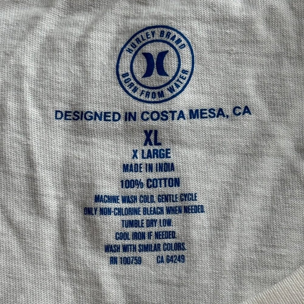 Hurley Mens Shirt Size XL Another Day in Paradise Crew Neck Cotton Y2K 18197x - Picture 3 of 6